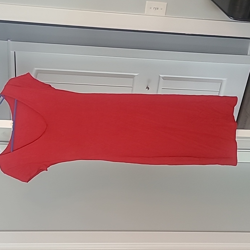 See You Monday red bodycon midi dress, size L.